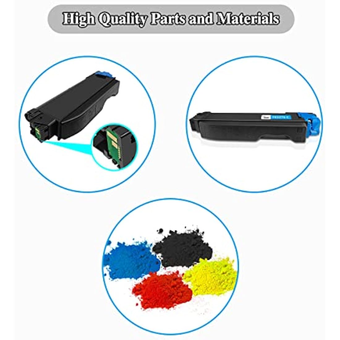 TOPRINT 4 Colors Set Compatible Toner Cartridges TK5270 TK 5270 TK-5270 8000 Pages for Black & 6000 Pages for CMY for Kyocera ECOSYS M6230cidn M6230cidnt P6230cdn M6630cidn Printers