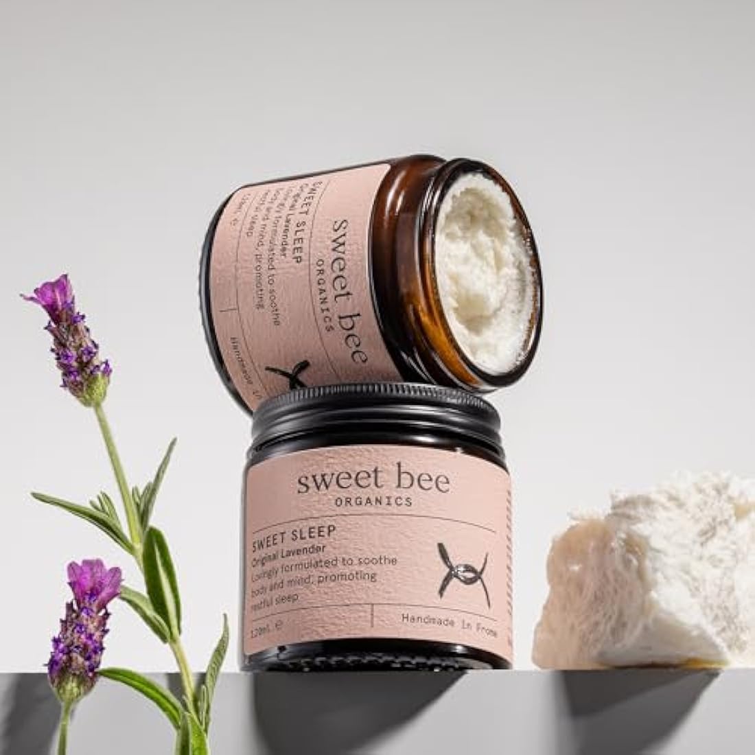 Sweet Bee Magnesium Butter - Soothing Magnesium for Sleep & Relaxation with Shea Butter - Moisturizing Magnesium Balm for Muscle Recovery - Nourishing Magnesium Cream for Sleep - Lavender 120ml
