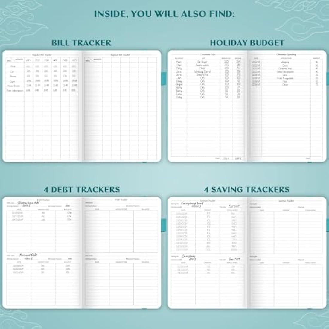 Legend Budget Planner – Financial Organizer Book. Money Account & Expense Tracker Notebook Journal for Household Monthly Budgeting (Turquoise)