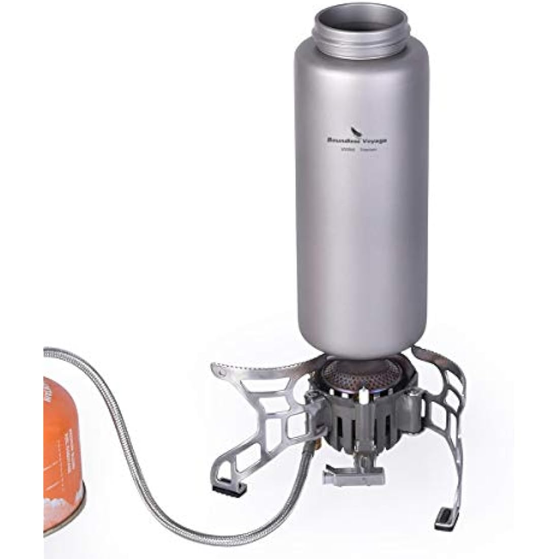 Boundless Voyage Titanium 600ml Cup & 1050ml Water Bottle Set Lightweight Portable Tea Coffee Wine Dinnerware for Backpacking Hiking Camping