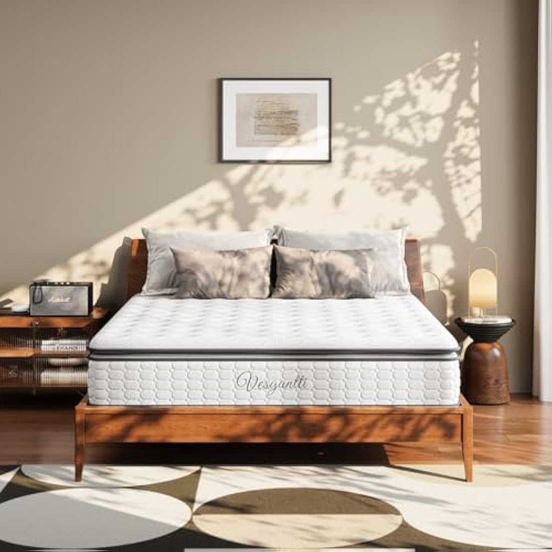 Vesgantti 3FT Single Mattress, 10.6 Inch Pocket Sprung Mattress Single with Breathable Foam and Individually Pocket Spring - Medium, Upgraded Pillow Top Collection