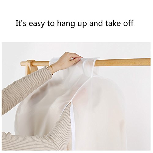 2PCS Zipper Dust Clothes Cover Waterproof Clothes Storage Wardrobe Suit Bags Closet Hangers Case Clothing Cover Dust Bag Hanging Organizer 2PCS