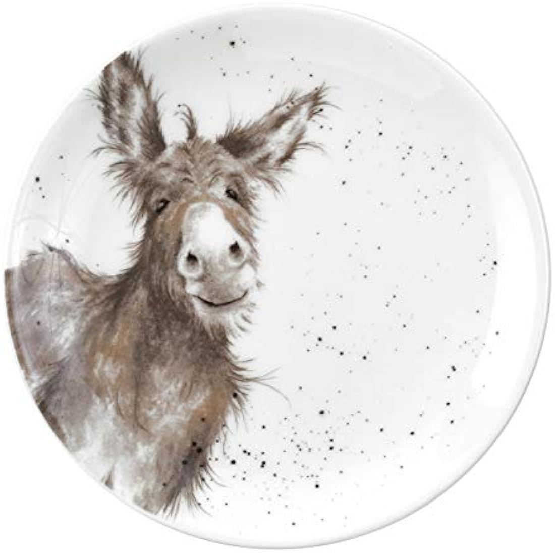 RW WN4093-XW Royal Worcester Wrendale Designs China Tea Coupe Plates Featuring Ewe, Gentle Jack and Just Hatched-Set of 4, Ceramic, White