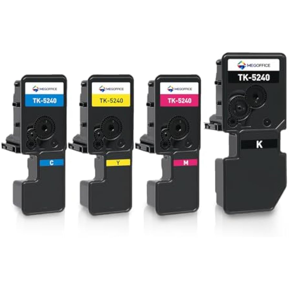 MEGOFFICE TK5240 Toner Cartridge Compatible for Kyocera ECOSYS TK-5240 TK5240K TK-5240C TK-5240M TK-5240Y for M5526cdn M5526cdw P5026cdn P5026cdw Toner(BK/C/M/Y, 4 Pack)