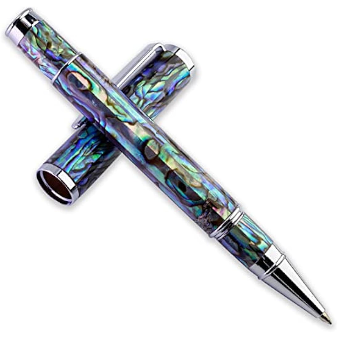 LACHIEVA LUX Nice Stunning Sea Shell Abalone Rollerball Pen with German-made Refill, Luxury Pen Gift for Woman, Man, Professional for Writing