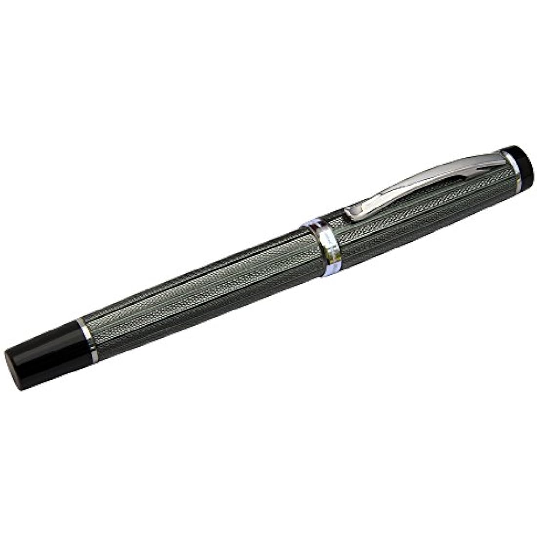 Xezo Incognito Fountain Pen, Extra Fine Nib. Zinc Green Color with Pure Platinum Plating. Handcrafted, Limited Edition, Serialized