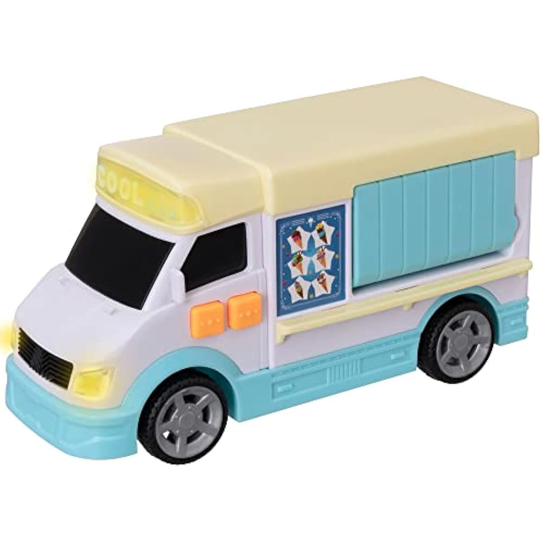 Teamsterz Mighty Machines Small Ice Cream Van Toy | Light And Sound Childrens Sweetie Ice Cream Truck For Kids | Kid's Play Figures And Vehicles Toy Car Set | Suitable For Ages 3+