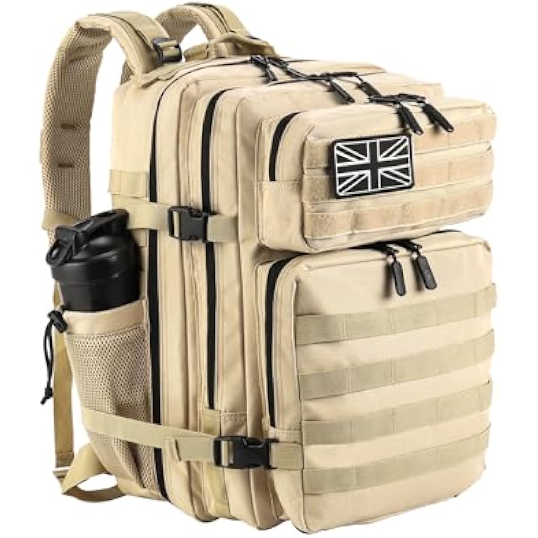LHI Military Tactical Backpack for Men and Women 45L Large waterproof Rucksack for School, Hiking, Trekking, Hunting
