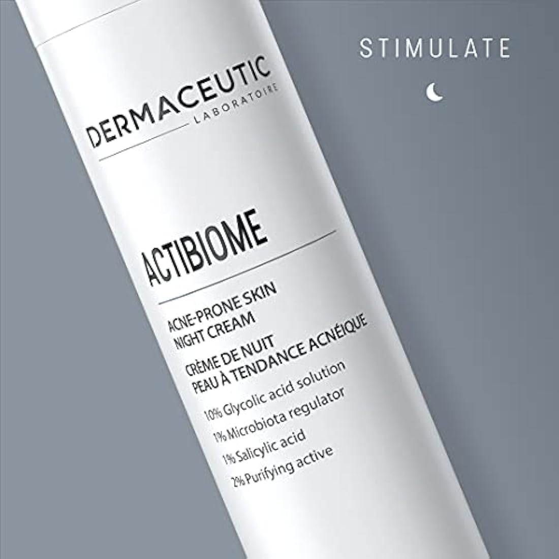 Dermaceutic Activabiome - Prone Skin Night Cream with Glycolic Acid Solution, Microbiota Regulator, Salicylic Acid and Purifying Active - 40 ml