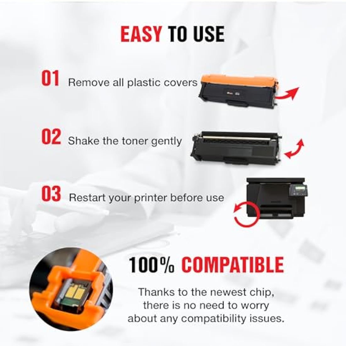 TONER EXPERTE Compatible Brother TN423 TN421 Toner Cartridge Replacement for TN-423 TN-421 for DCP-L8410CDW HL-L8260CDW HL-L8360CDW HL-L9310CDW MFC-L8690CDW MFC-L8900CDW 4-Pack