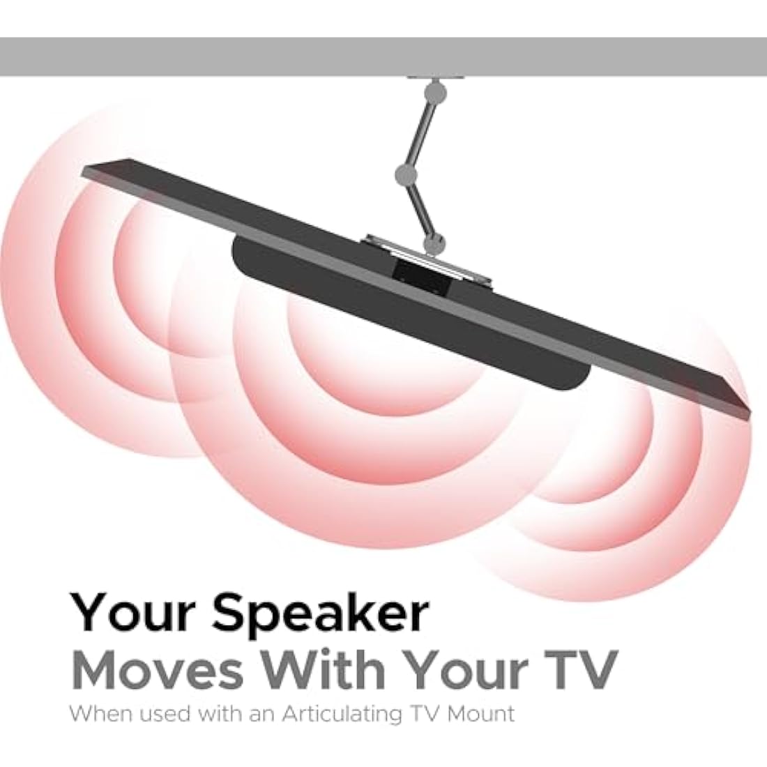 Sound bass Beam TV Mount, Compatible with Generation 1 & 2 Sonos Beam Mounting Bracket for TV, Black, Full Hardware Kit Included, Beam Soundbar