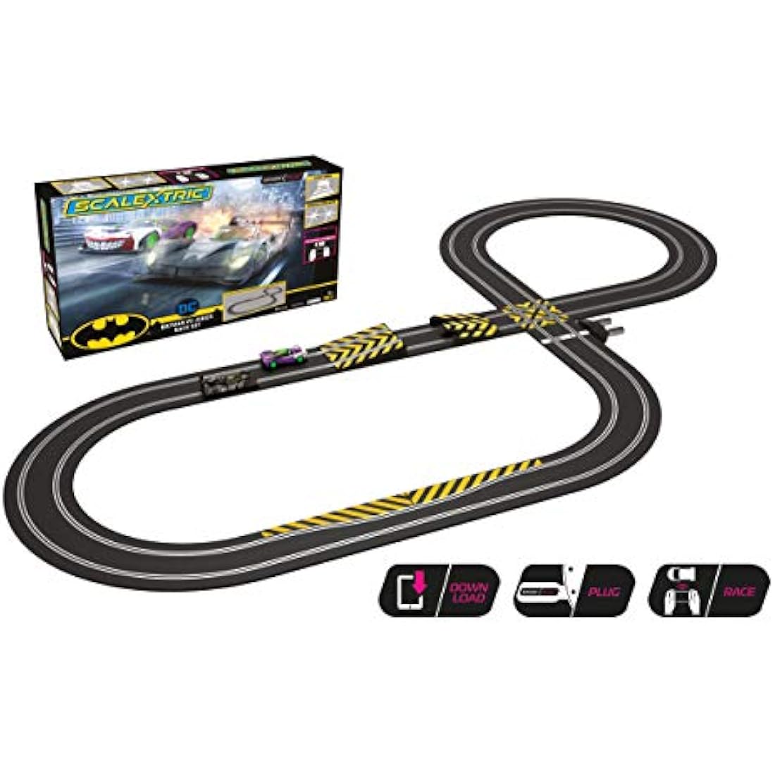 Scalextric Spark Plug - Batman vs Joker Slot Car Racing Set