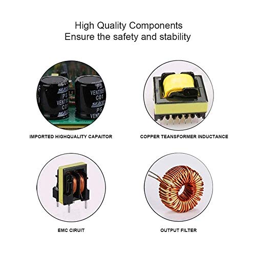 inShareplus 24V 20A 480W, DC Universal Regulated Switching Power Supply, 110/220V AC to DC 24 Volt LED Driver, Converter, Transformer for LED Strip Light, CCTV, Computer Project, 3D Printer