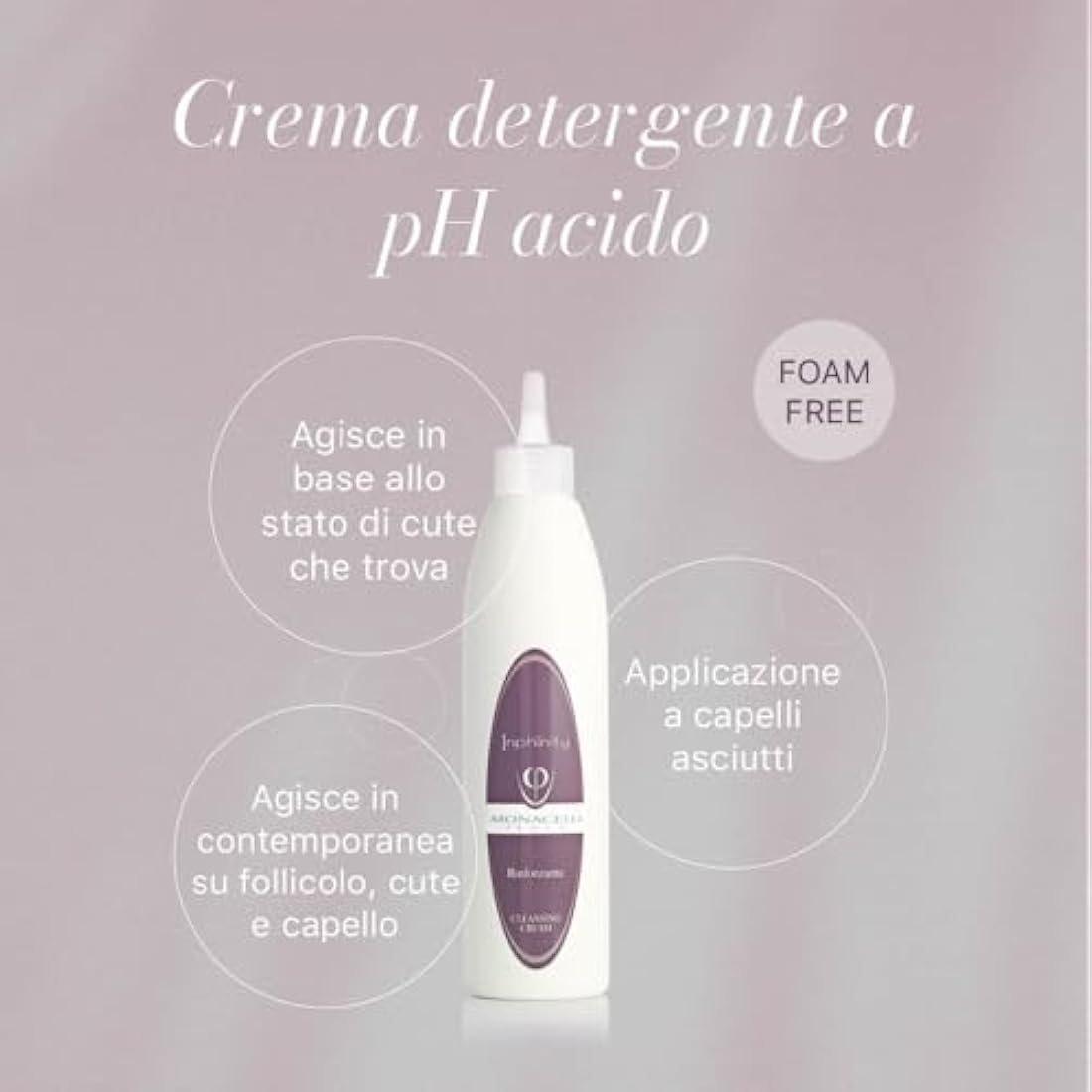Monacelli Inphinity Cleansing Cream Strengthening 250ml concentrated cleansing cream with acid pH to prevent and combat hair loss