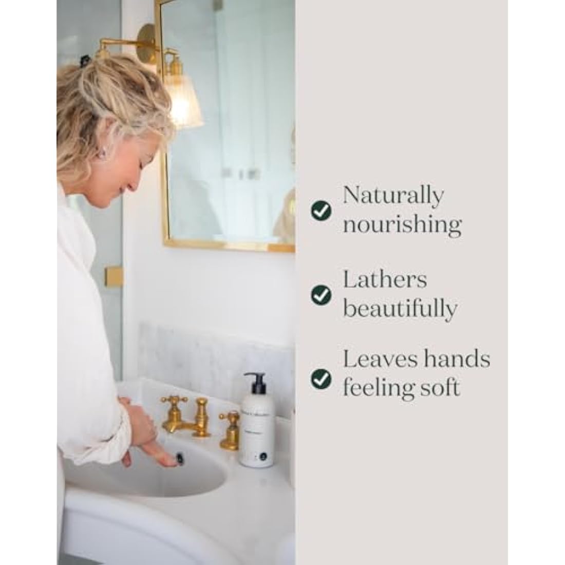 Bower Collective Natural Antibacterial Liquid Hand Soap Refill, Geranium & Grapefruit Handwash Refill, Eco-Friendly Soap, 1 Litre, 300+ Washes