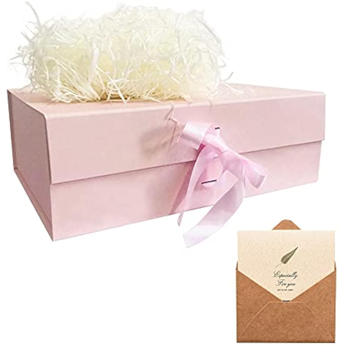 Pink Gift Box 33x26x11cm, Gift Box Large with Magnetic Lids and Silk Ribbon Specially Designed for Presents Birthdays, Holidays, Anniversaries Gift Packaging