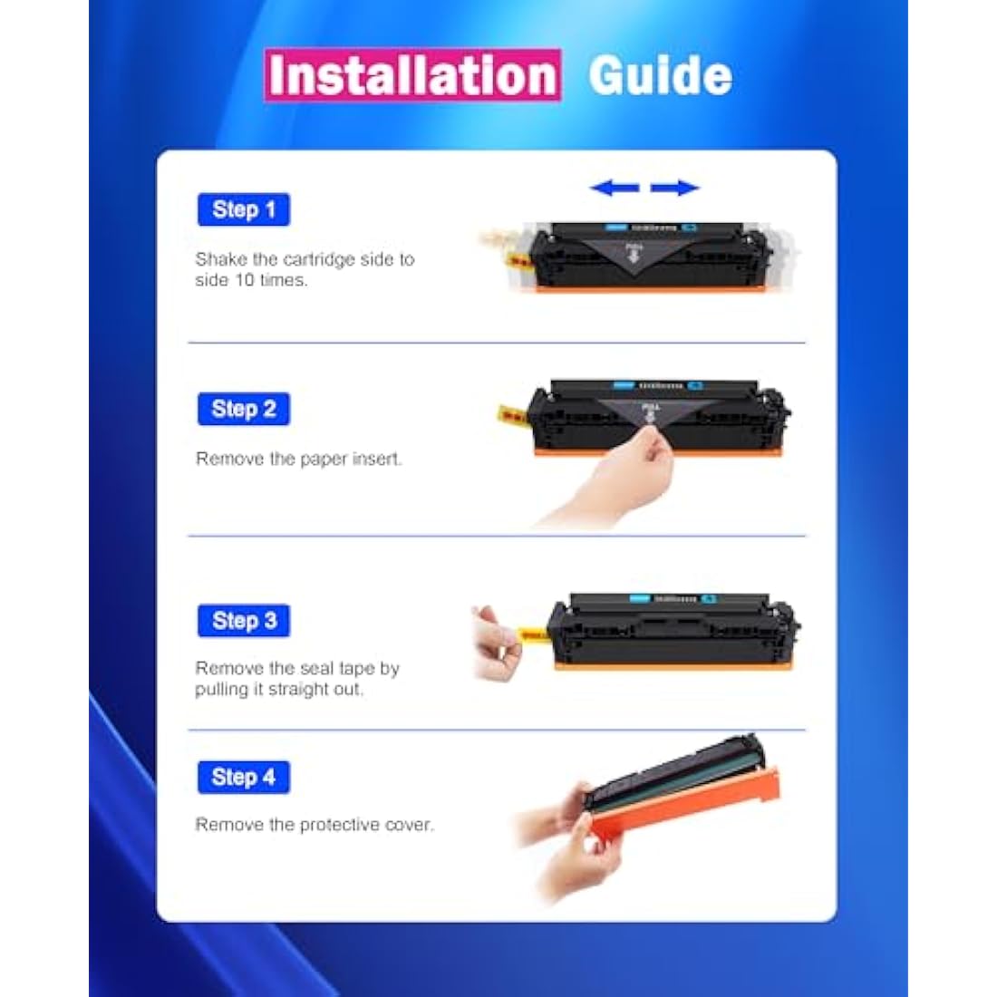 SODFACE 131X 131A CF210X Toner Cartridge Compatible for HP 131X toner 131A CF210X CF211X CF213X CF212X for HP LaserJet Pro 200 Color MFP M276nw M251n M251nw M276n (Black Cyan Yellow Magenta, 4-Pack)