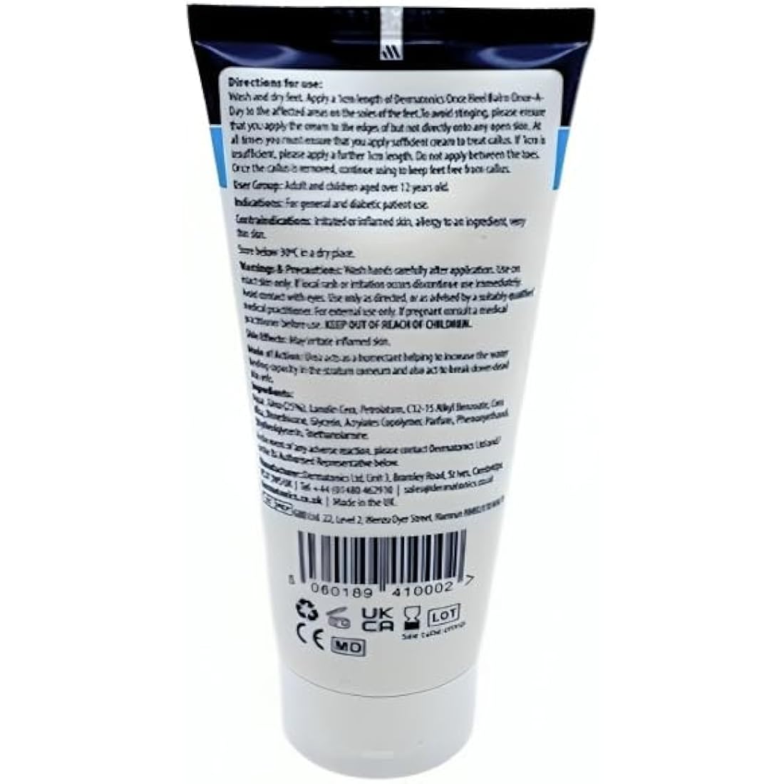 Dermatonics Once Heel Balm | Long-lasting Relief for Rough, Dry, and Callused Heels and Feet | Paraben-free and Clinicaly Proven | Visible Result in 8 Days | Pack of 3 x 200 ml