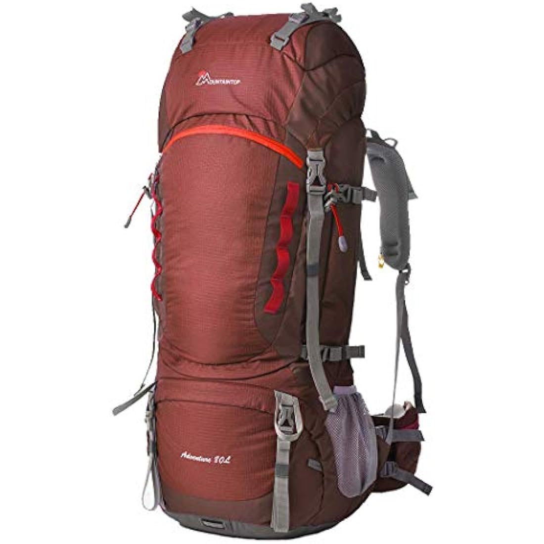 MOUNTAINTOP Hiking Backpack 80L Waterproof Mountaineering Backpack Large Camping Trekking Rucksack Multifunctional Climbing with Rain Cover