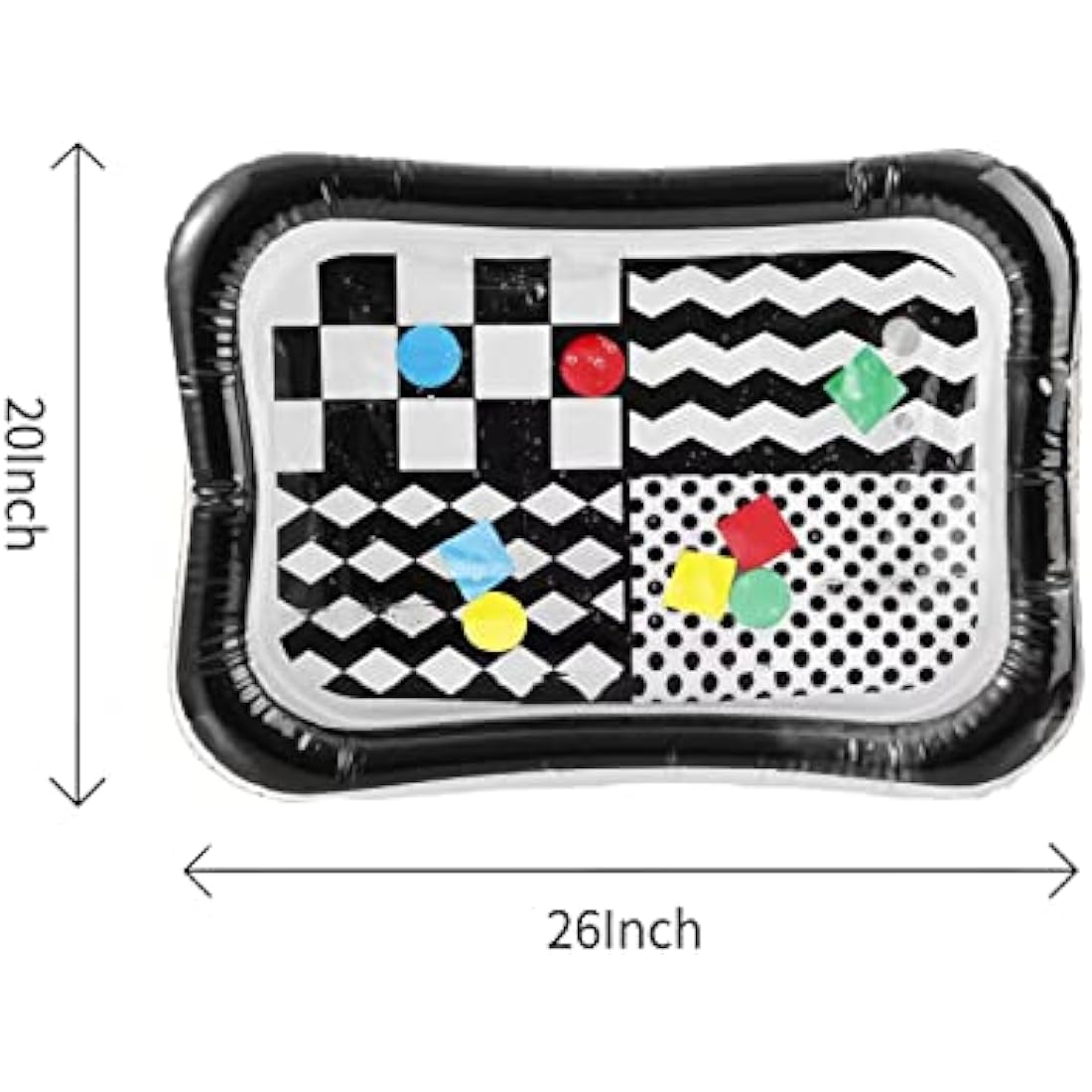 PandaEar 2 Pack Tummy Time Water Mat for Babies Toddlers, Inflatable Tummy Time Pillow Toys Baby Water Play Mats for Floor, Baby Sensory Water Mat for 3 6 9 Months Girls and Boys