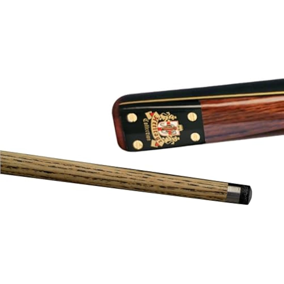 BCE Hwac-2am BCE Heritage 2 Piece Ash Snooker Cue with Matching Grain and WAC Hard Case 145cm 9 5mm ti, black butt/natural wood shaft, 57 UK