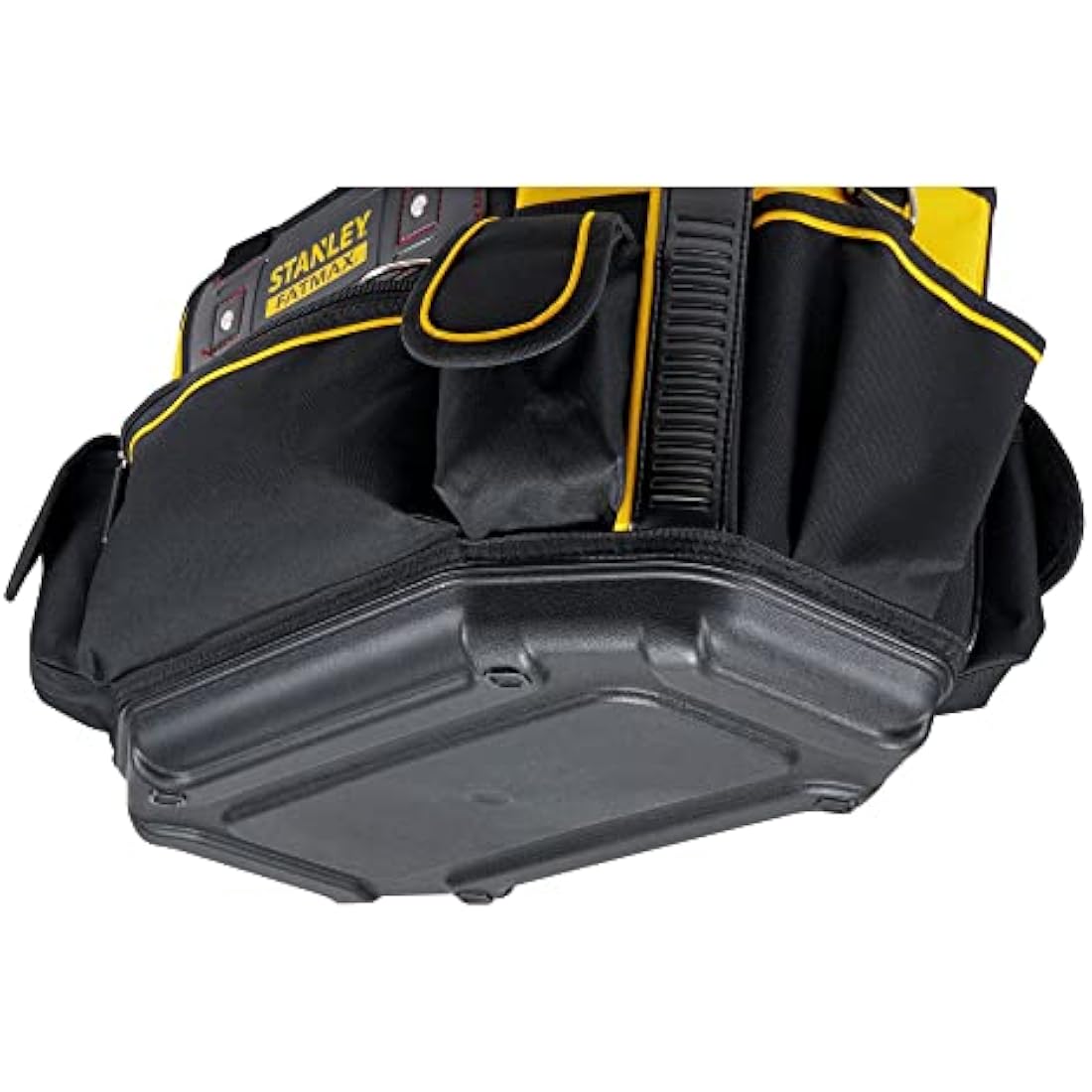 STANLEY FATMAX Round Top Rigid Tool Bag, 18", Quick Tool Access with Wide Opening Zip Design, Multiple Internal and External Pockets, Carry Handle and Shoulder Strap, 20kg Load Capacity, FMST1-70749