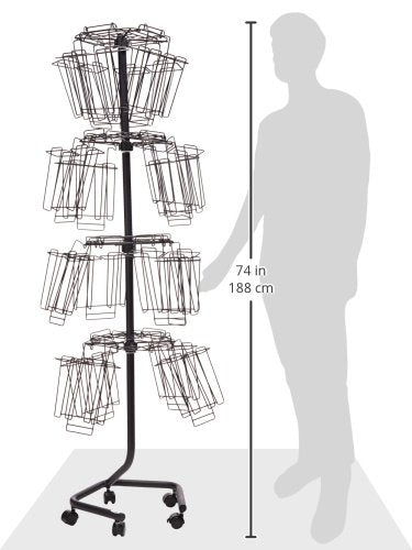 Safco A4/ DL Pockets Rotating Floor Standing Display Unit