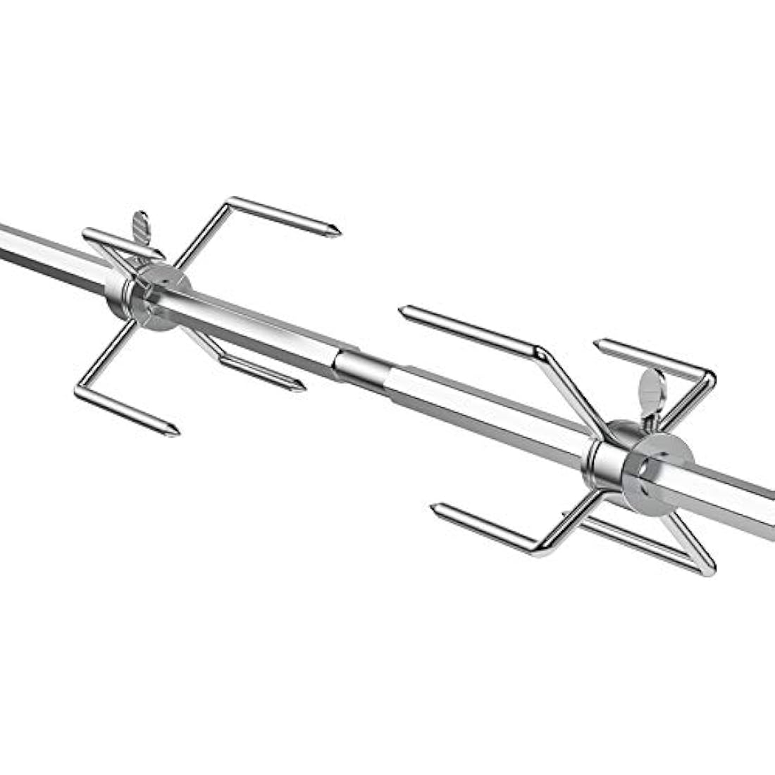 onlyfire BRK-6012 Universal Gas Grill Rotisserie Kit, 12x12 mm heavy duty Hexagon Spit Rod, 114cm long, Electric Motor for UK