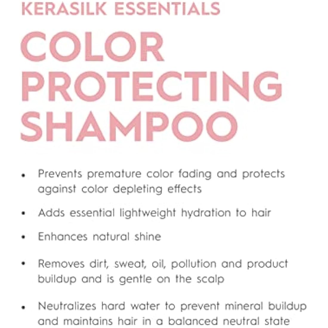 Kerasilk Color Protecting Shampoo, Coloured Hair, No Sulfates, Vegan, Formula, 750ml