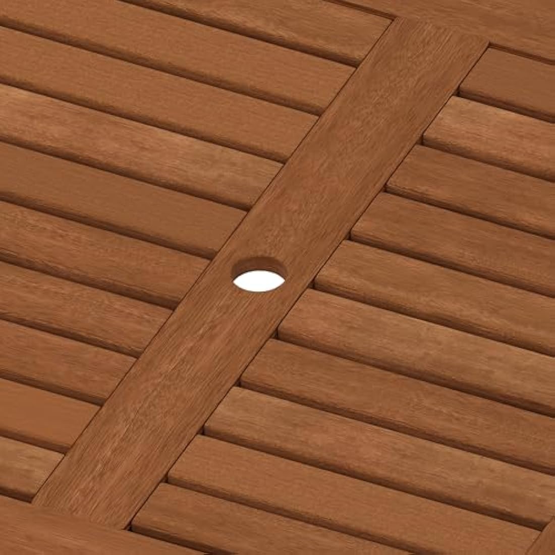 Furinno Hardwood Bermuda Square Table in Teak Oil, Wood, Natural, (W) x 74.17 (H) x 89.92 (D) cm
