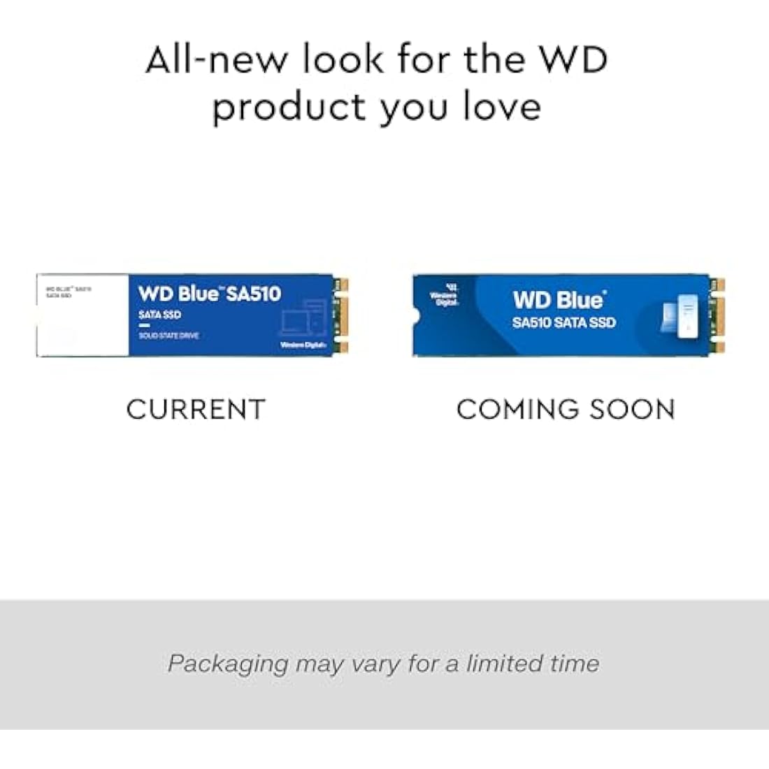 WD Blue SA510 250GB M.2, SATA SSD, up to 555 MB/s, Includes Acronis True Image for Western Digital, Disk & Cloning Migration, Flexible backup & recovery, ransomware protection