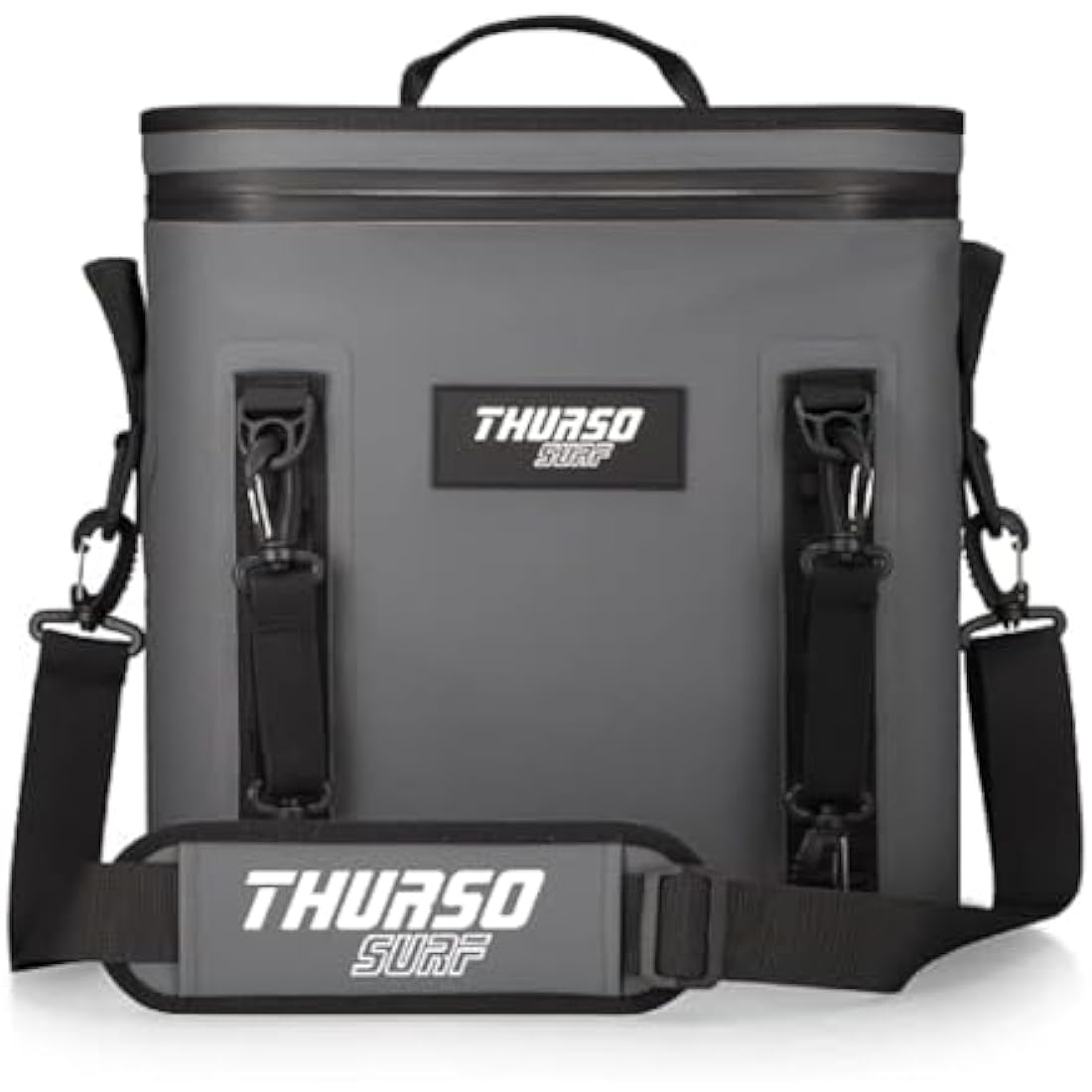 THURSO SURF Soft Cooler 24 Can Portable Ice Cooler Bag — 48 hr Insulation Leakproof & Airtight Waterproof Zipper Floating Beach Cooler for Travel Camping Kayak Paddleboard