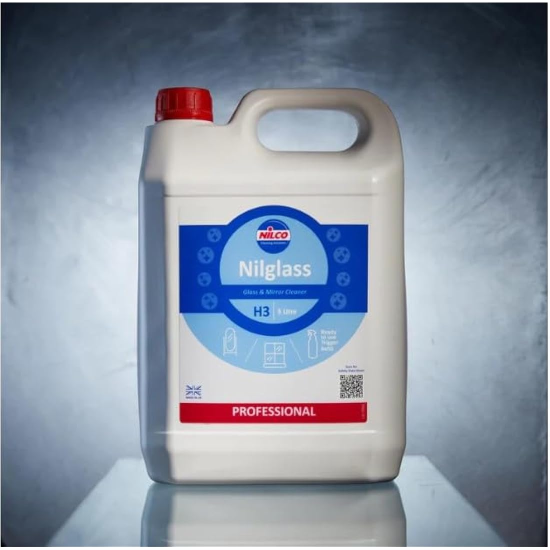 Nilco Nilglass Professional, H3 Glass & Mirror Cleaner, 5 L
