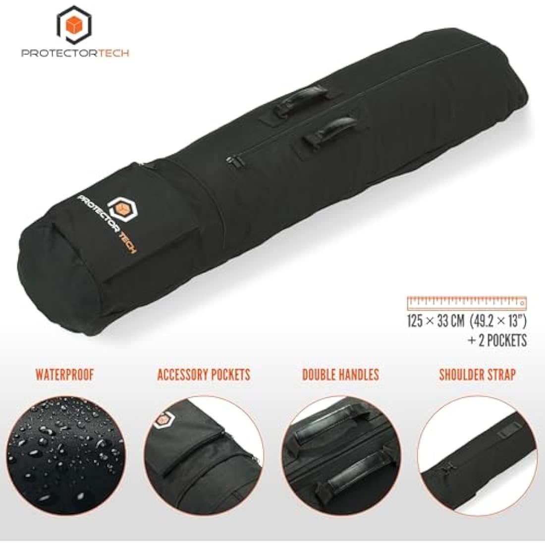 ProtectorTech HD Carry Bag for Metal Detector or Microphone/Speaker Stand (125 cm / 49.2" Long)