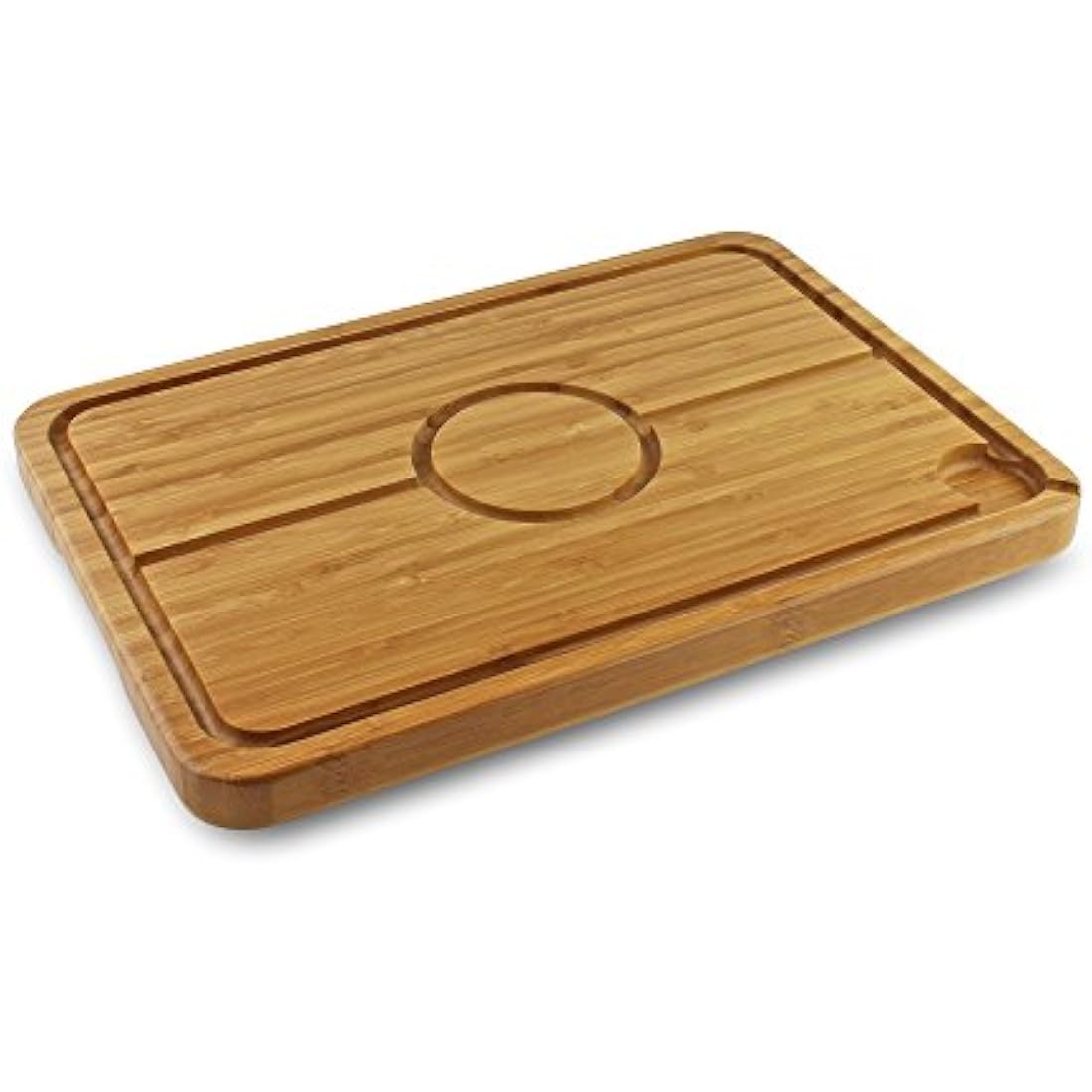 Deluxe Spiked Bamboo Wooden Roast Joint Carving & Cutting Board 40 x 28cm, Brown