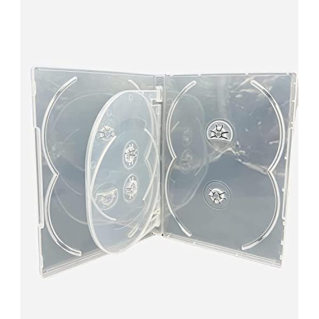 Media Replication CD / DVD / BLU RAY 14mm Clear DVD 6 Way Case for 6 Disc (Pack of 5)