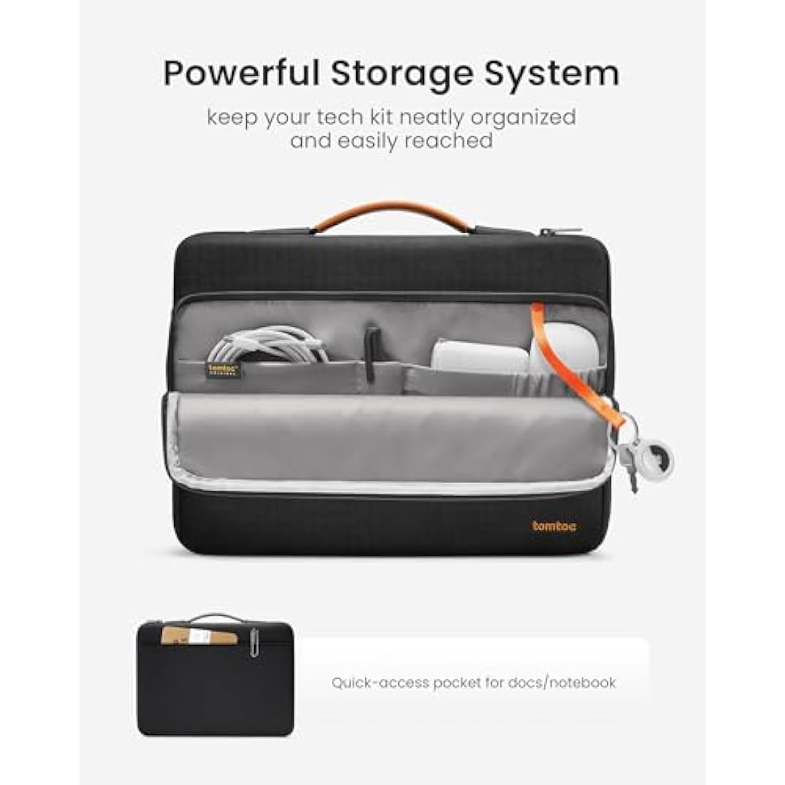 tomtoc 360 Protective Laptop Sleeve for 15-inch New MacBook Air 2025-2023 M4/A3241, M3/A3114, M2/A2941, 15'' Surface Laptop, Dell XPS 15 Plus, 15 MacBook Pro A1990 A1707, Water-resistant Carrying Case