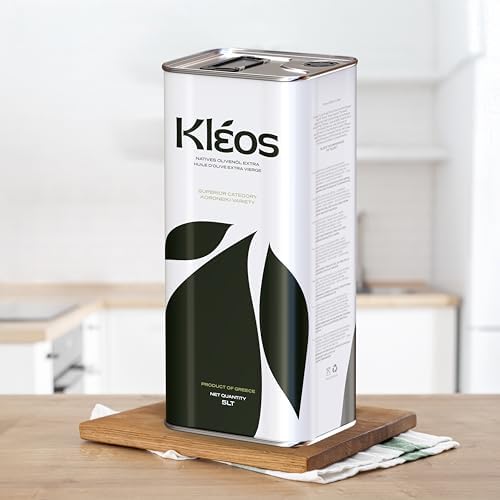 Kleos Extra Virgin Olive Oil 5L – New Harvest 2024/25 – Cold-Pressed Greek Olive Oil from Koroneiki Olives – Premium Quality