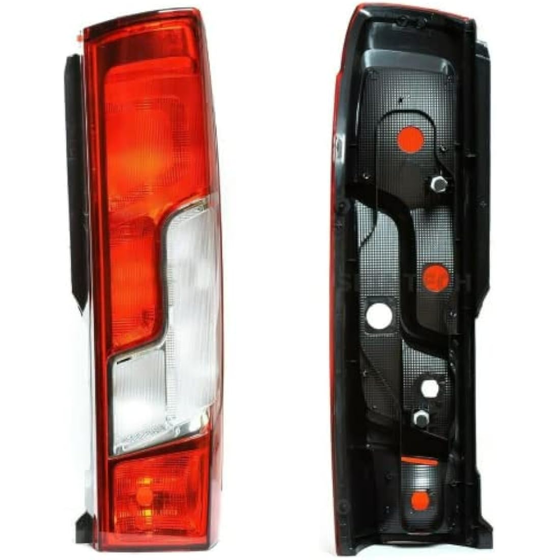 Seintech Plastic Tail Light - Right Driver Side O/S Driver Side Tail Light Lens - Red/clear, LED, RHD Vehicles Only - For Peugeot, Citroën, Fiat 2014 Onwards