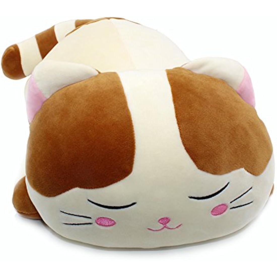 Vintoys Sleeping Cat Hugging Pillow Stuffed Animals Plush Soft Toy Brown 23.5"
