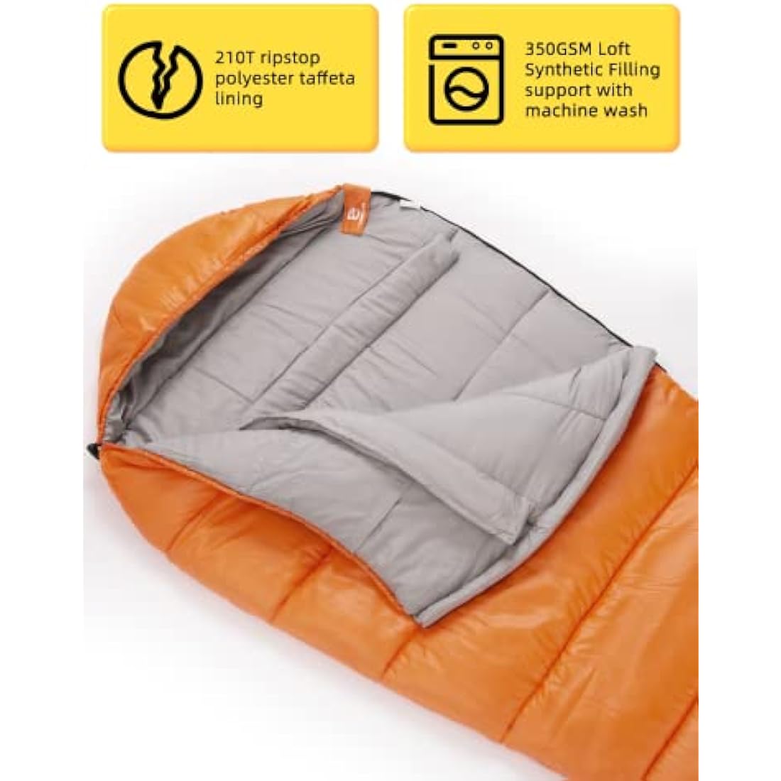 Bessport Sleeping Bag, 4 Seasons 0°C Sleeping Bag, Small Pack Size & Ultralight Outdoor Sleeping Bag, Mummy Sleeping Bag for Camping, Travel, Outdoor and Tent