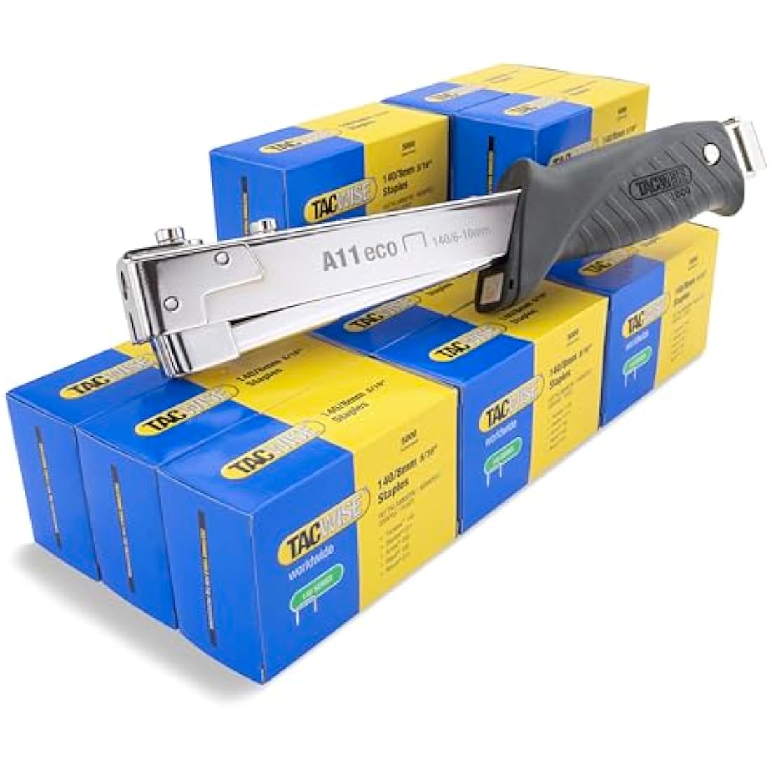 Tacwise 1778 A11 ECO Hammer Tacker with 60,000 140/8mm Staples, Uses Type 140/6-10 mm Staples