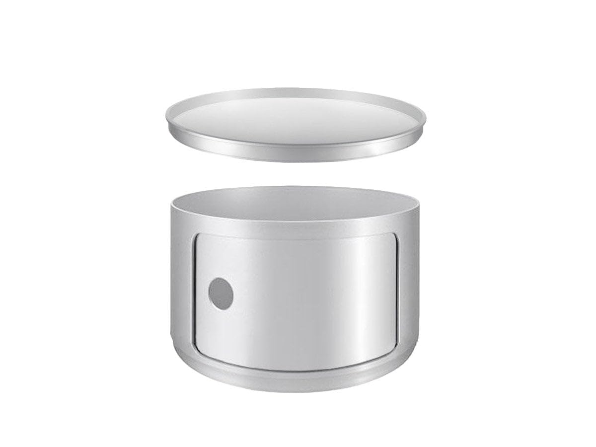 Kartell 4959SI End Plate for Componibili Round Opaque Diameter 42 x 2.9 cm ABS Silver