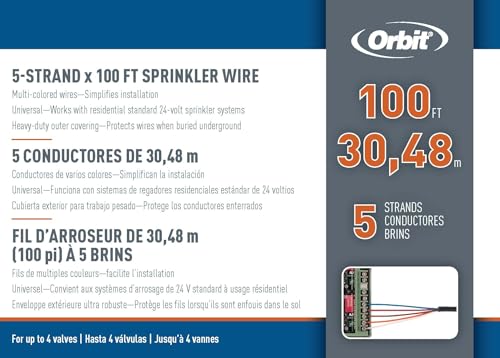 Orbit 57093 100 UF-UL Sprinkler Wire