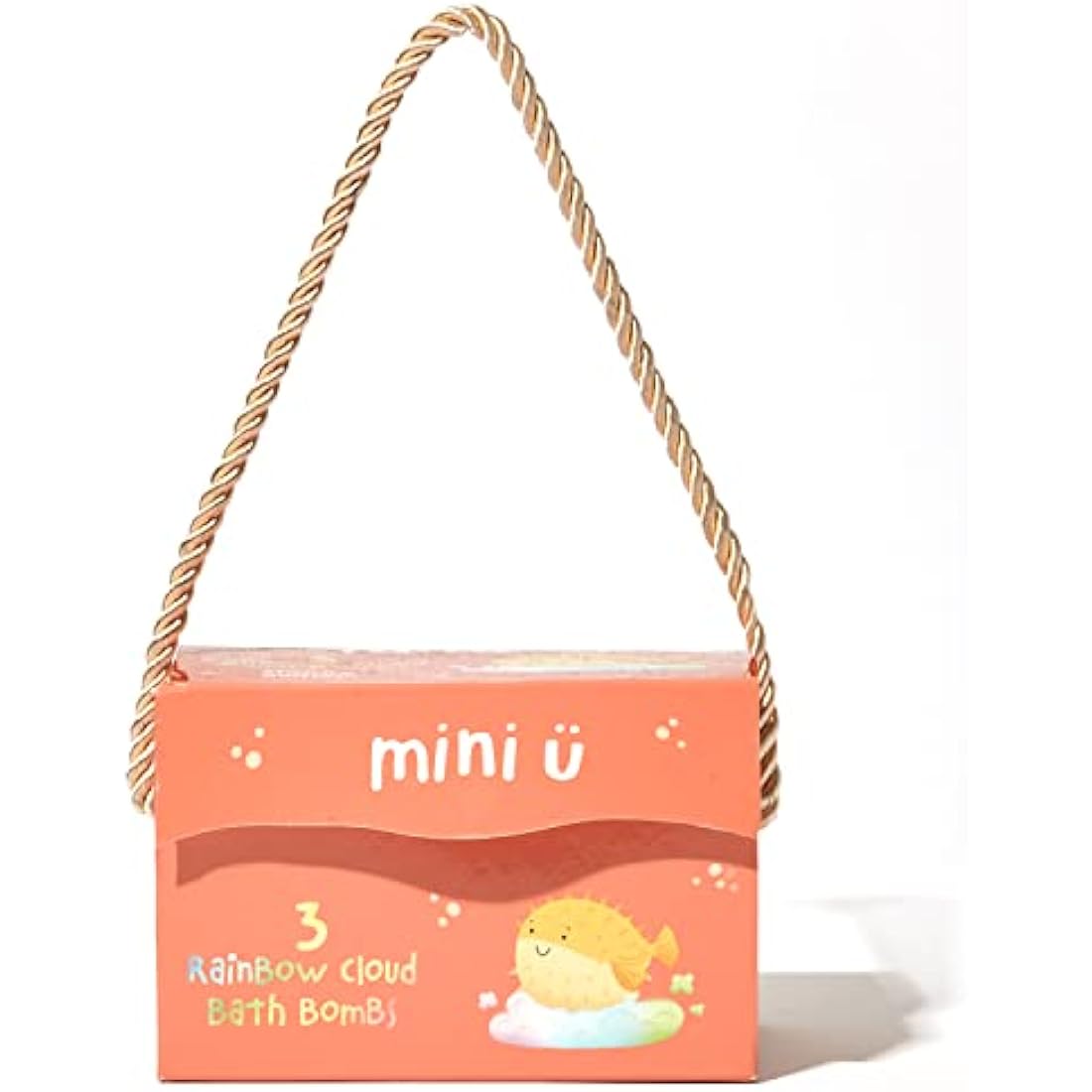 Mini U Cloud Bath Bombs (3 Pack), Rainbow Trail Bath Bombs for Kids, Vegan & Cruelty Free, Non Toxic