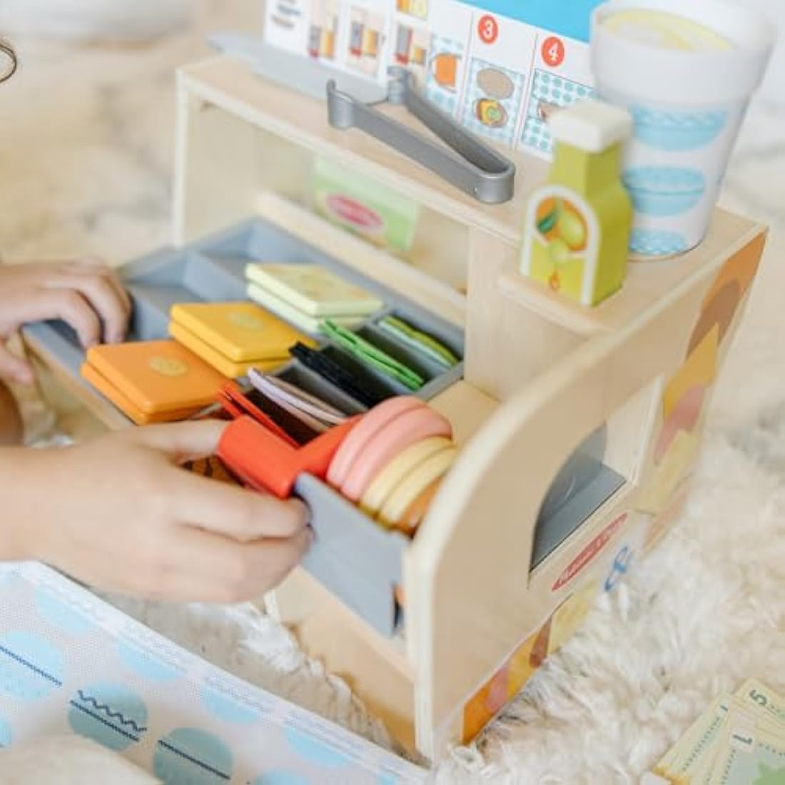 Melissa & Doug Slice & Stack Wooden Sandwich Counter | Pretend Play | Play Food | Wooden Toy | 3+ | Gift for Boy or Girl - FSC Certified