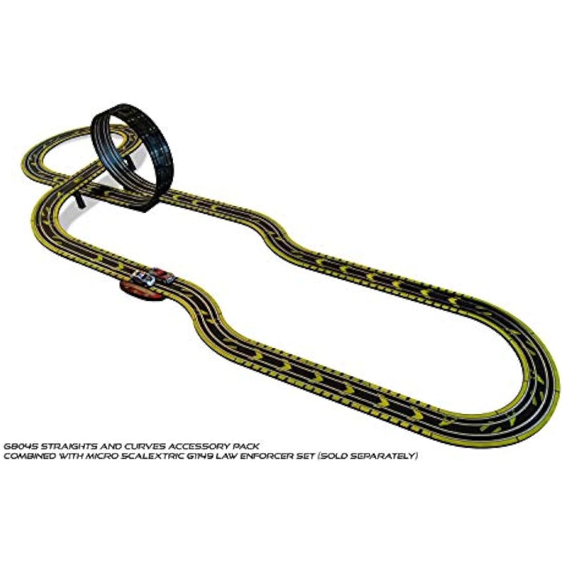 Micro Scalextric Track Extension Pack - Straights and Curves - Extend Your Layout by 148cm, Includes 6x 150mm Straights & 4x 45 Degree Curves, Micro Scalextric Accessories
