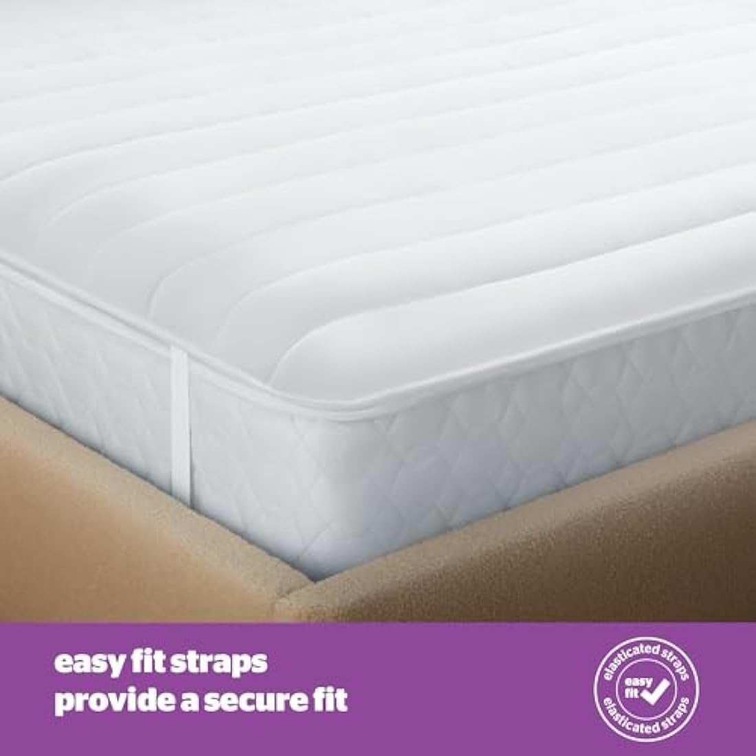 Silentnight Deep Sleep Mattress Topper Single Bed - Soft Supportive Comfortable Durable Bed Topper with Easy Fit Elasticated Straps - Hypoallergenic and Machine Washable - Single - 190x90cm