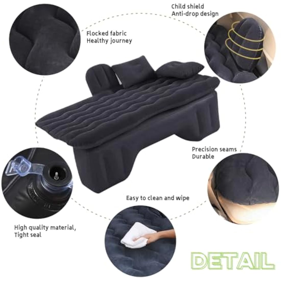 Geterral Car Bed,Inflatable Car Mattress,Car Sleeping Beds,Car Sleeping Bed for Camping, Hiking, Traveling