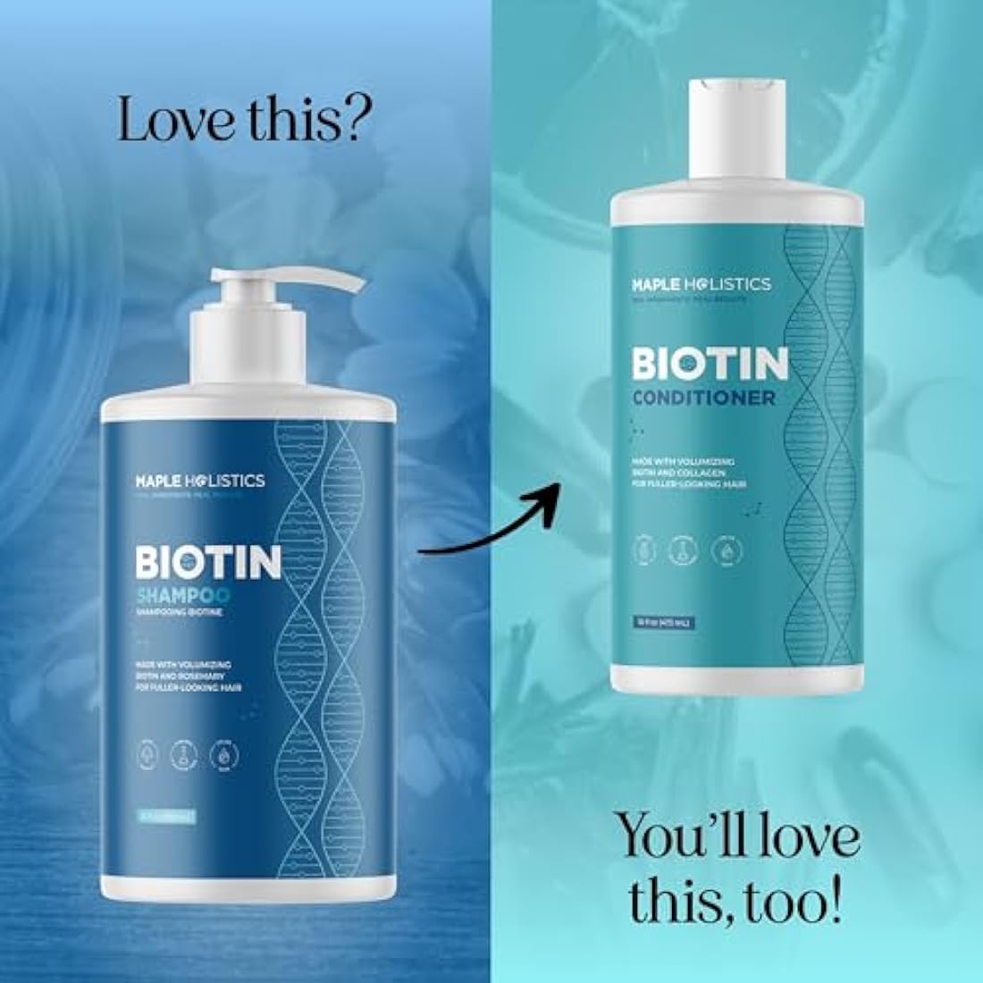 Volumizing Biotin Shampoo for Thinning Hair - Thickening Shampoo for Men and Women with Rosemary Essential Oil - Vegan Paraben and Sulphate Free Hair Shampoo for Fine Weak and Dull Hair - 739mL